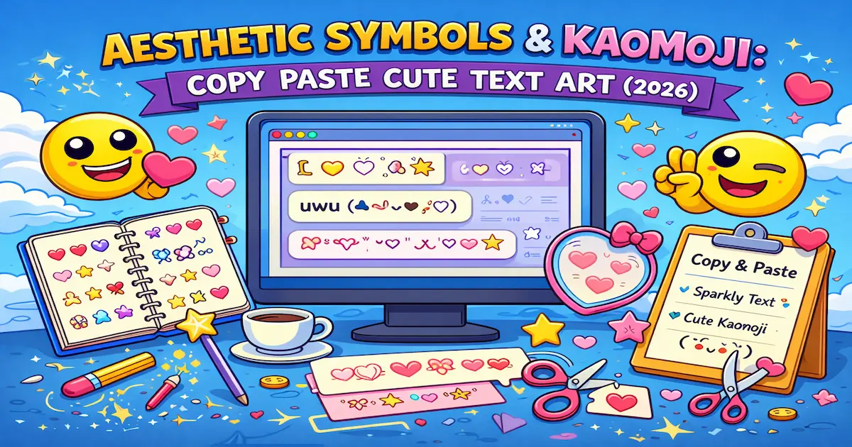 Aesthetic Symbols & Kaomoji: Copy Paste Cute Text Art (2026)
