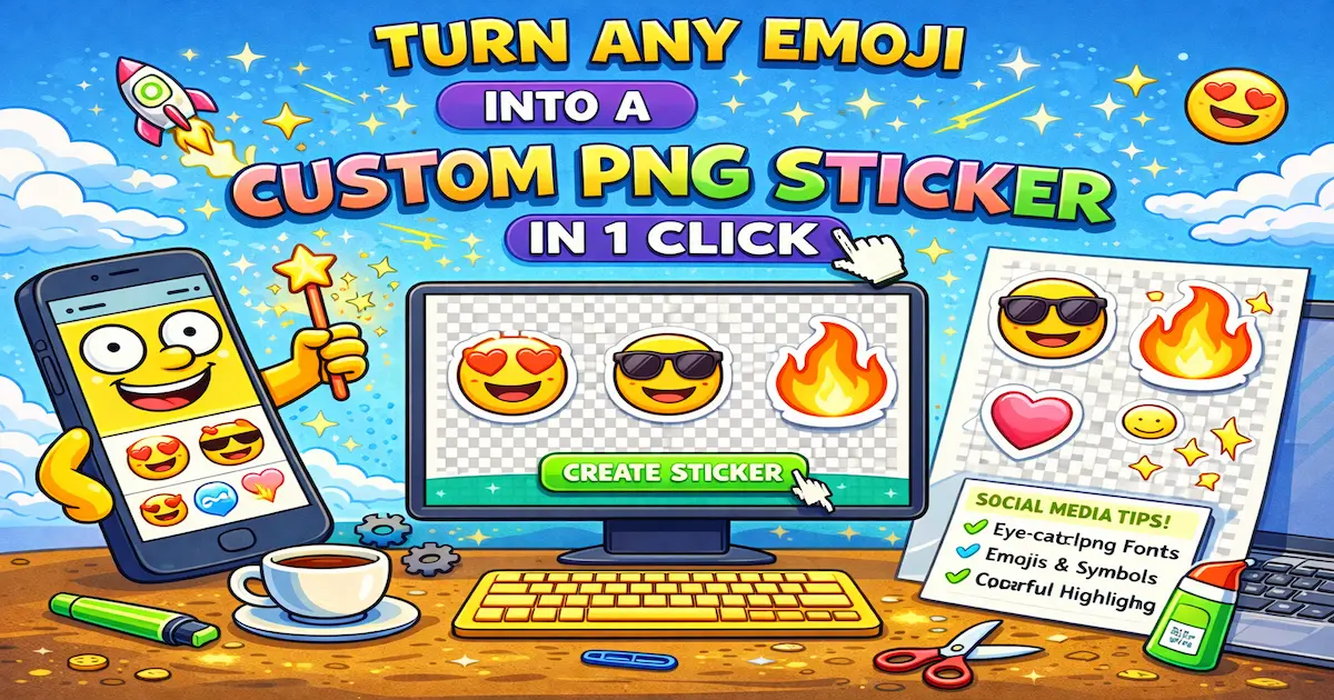Turn Any Emoji Into a Custom PNG Sticker in 1 Click