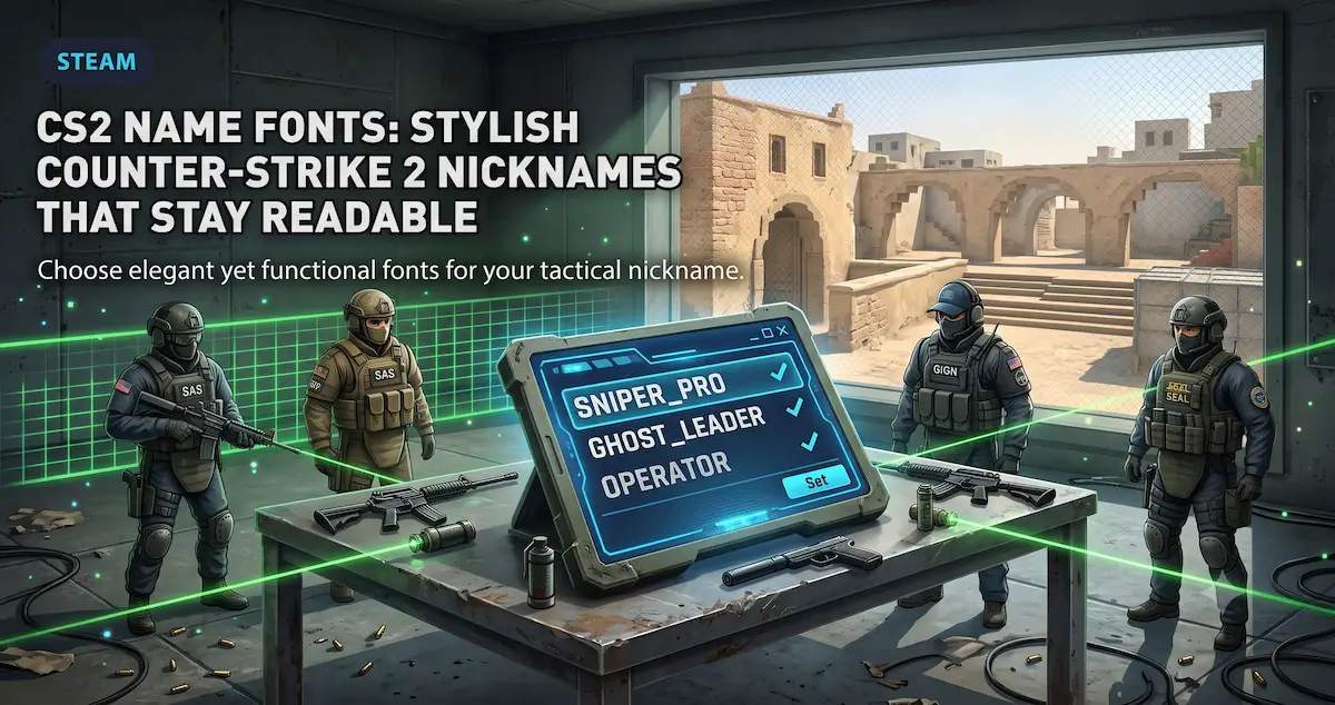 CS2 Name Fonts: Stylish Counter-Strike 2 Nicknames That Stay Readable