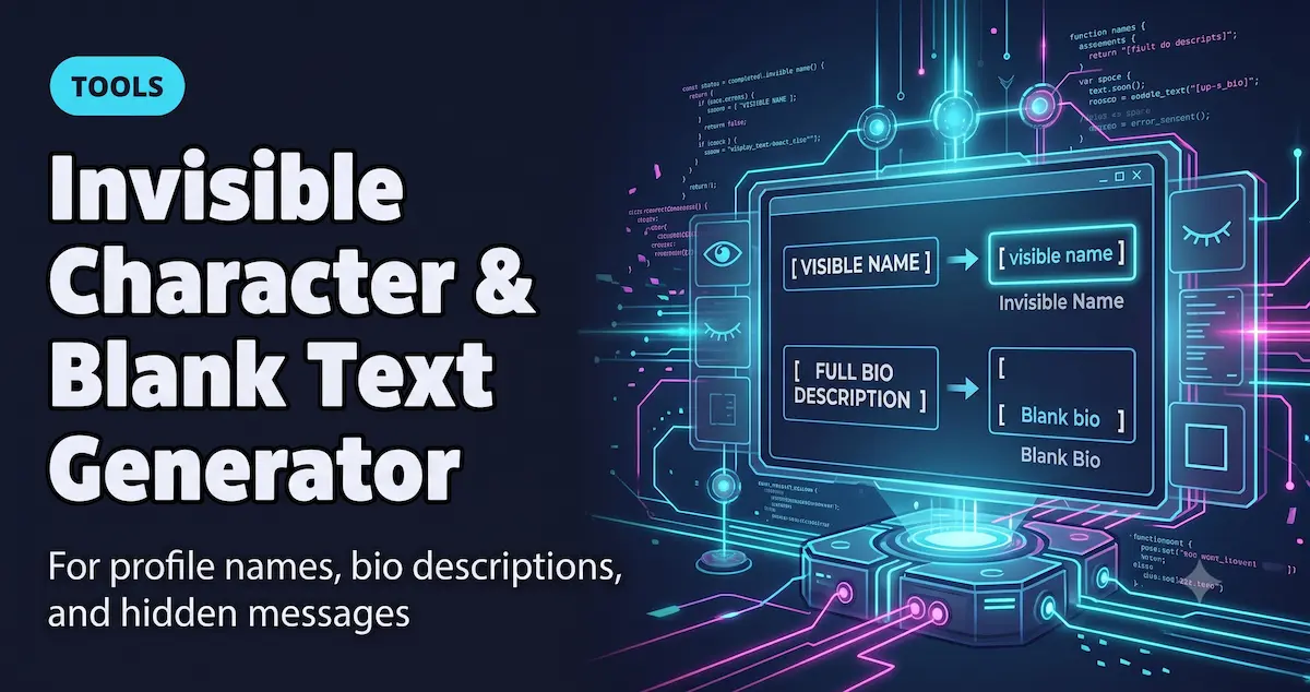Invisible Character Copy Paste: Blank Text for Empty Messages & Names