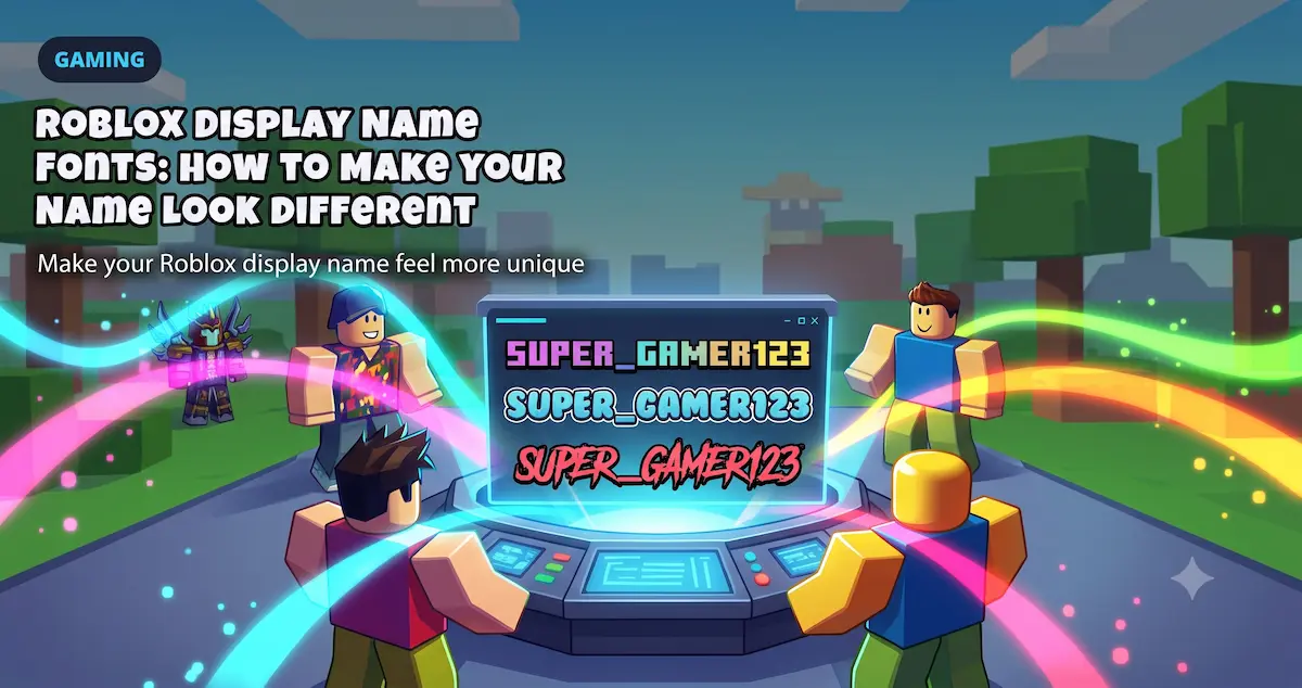 Roblox Display Name Fonts: How to Make Your Name Look Different