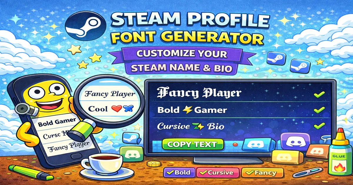 Steam Profile Font Generator: Customize Your Steam Name & Bio