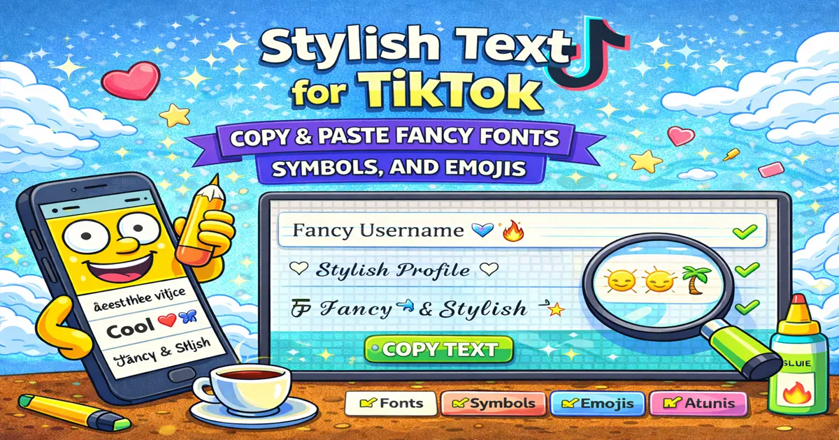 Stylish Text for TikTok: Copy & Paste Fancy Fonts, Symbols, and Emojis