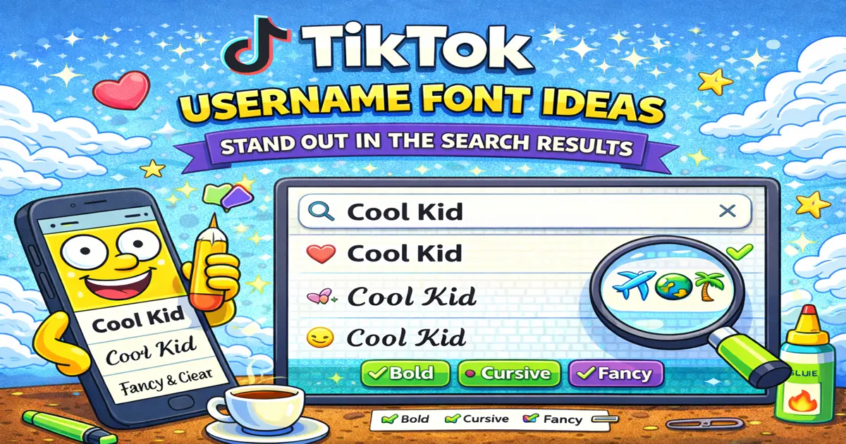 TikTok Username Font Ideas: Stand Out in the Search Results