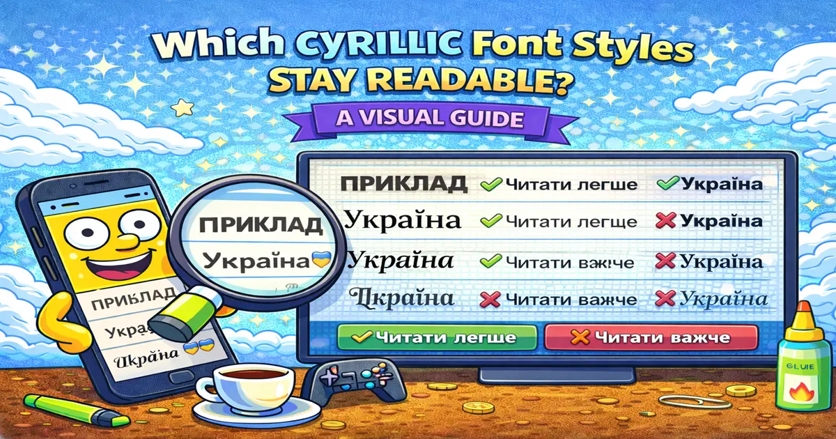 Which Cyrillic Font Styles Stay Readable? A Visual Guide